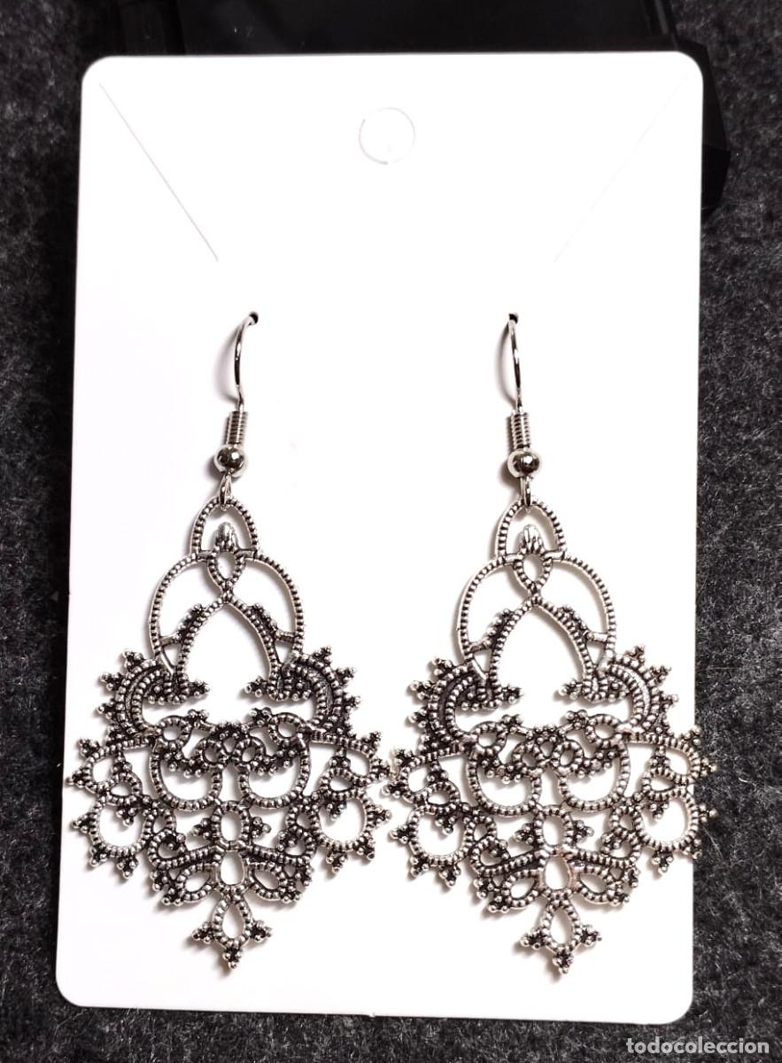 Joyeria: Pendientes largos bohemios color plata, Nuevos - Foto 3