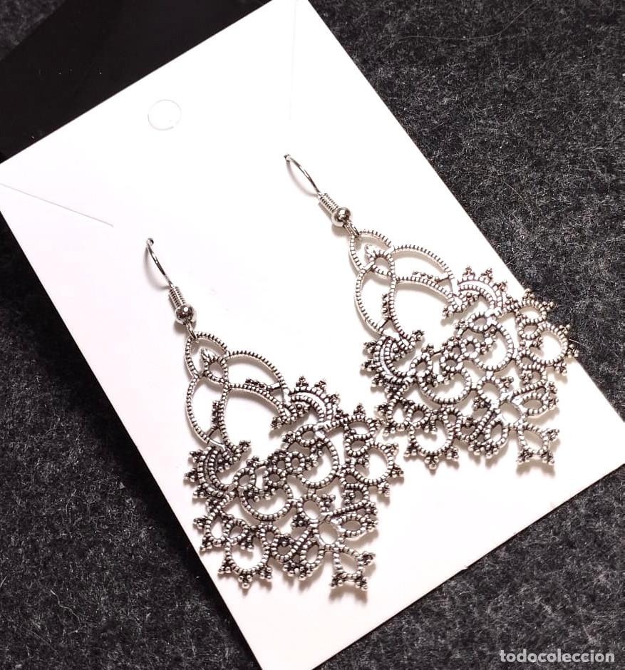 Joyeria: Pendientes largos bohemios color plata, Nuevos - Foto 4