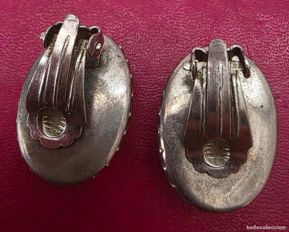 Joyeria: Pendientes Vintage Ovalados Multicolor con Clip &ndash; 2,8 cm - Foto 2