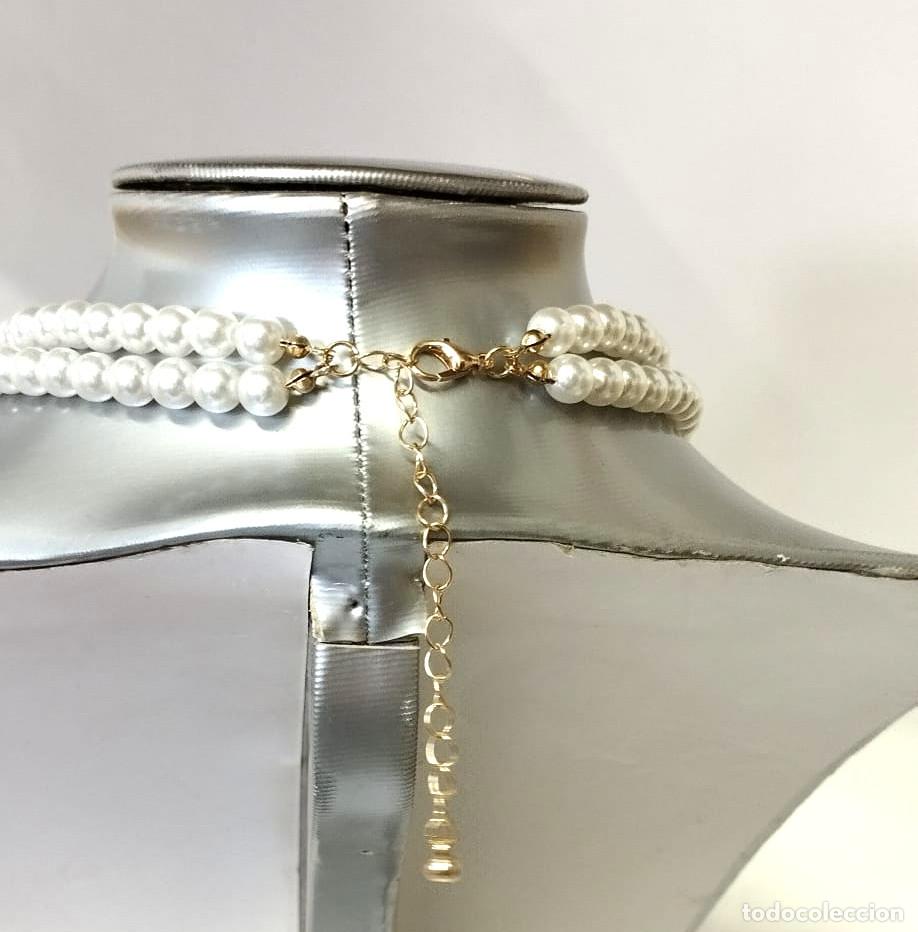 Joyeria: Collar corto perlas blancas y coraz&oacute;n color oro, Nuevo - Foto 5