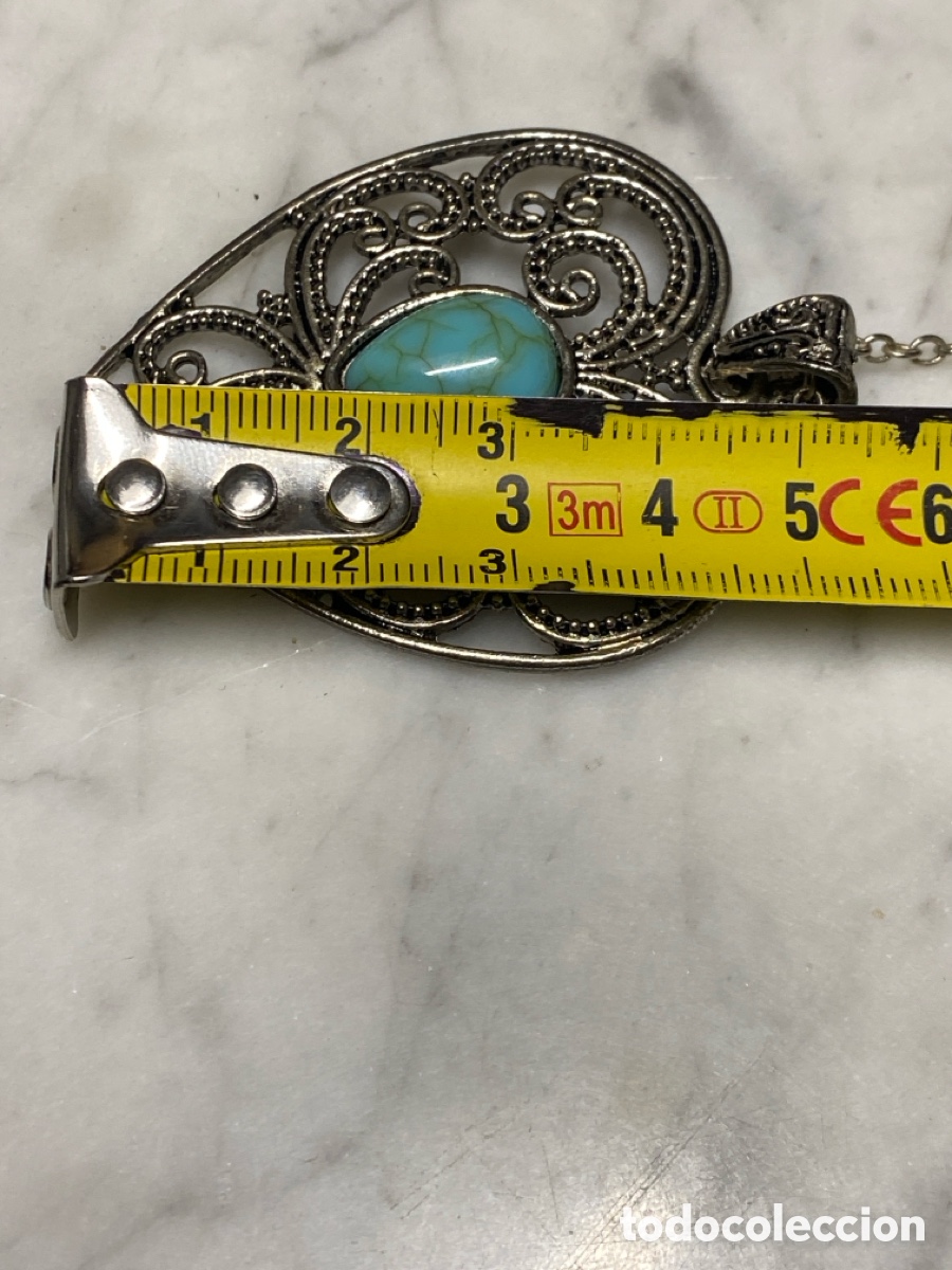 Joyeria: Collar bisuter&iacute;a de coraz&oacute;n con pieza tipo turquesa - Foto 4