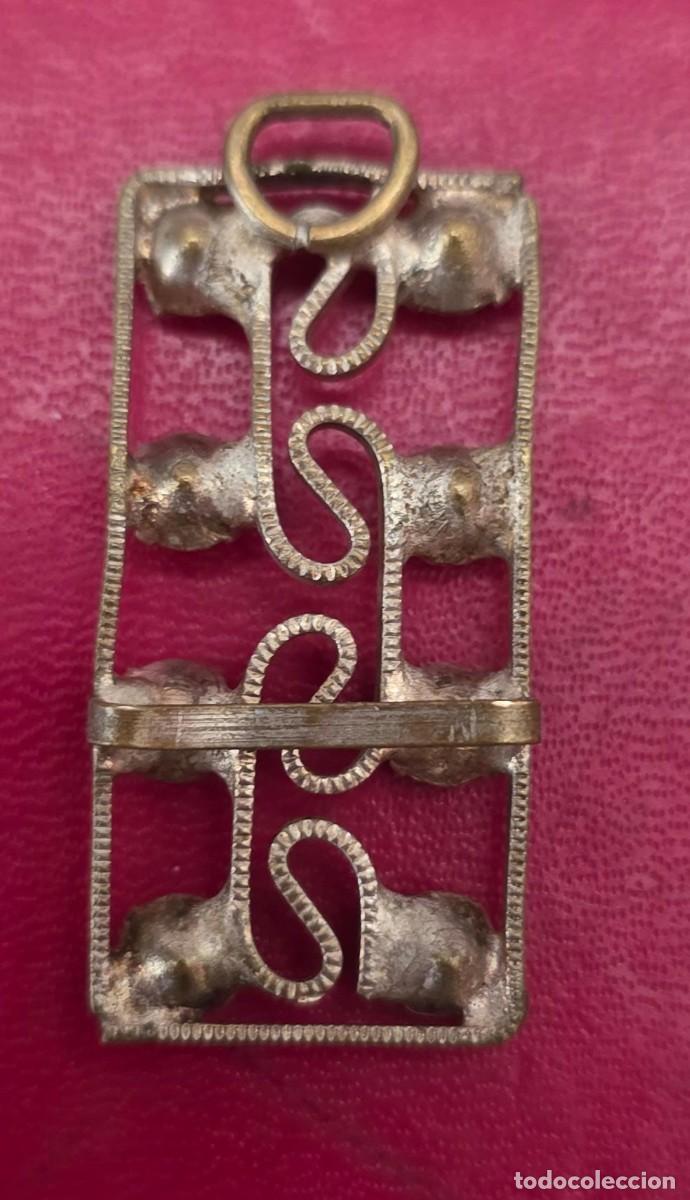 Joyeria: Hebilla / colgante / pasacorbata vintage rectangular con pedrer&iacute;a &mdash; 5,5 cm - Foto 2