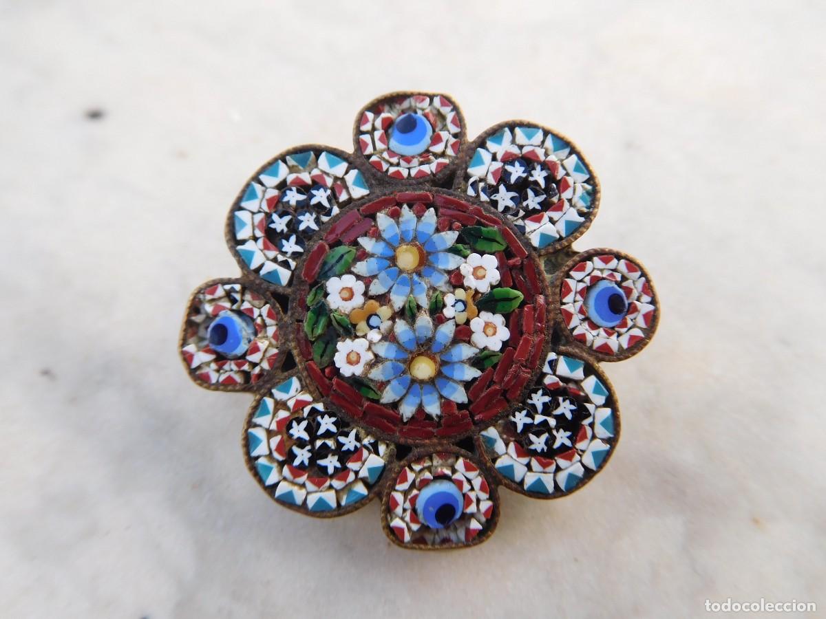 Joyeria: Broche antiguo con micro mosaico - Foto 1