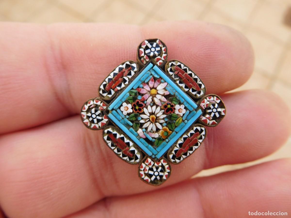 Joyeria: Broche antiguo con micro mosaico - Foto 1