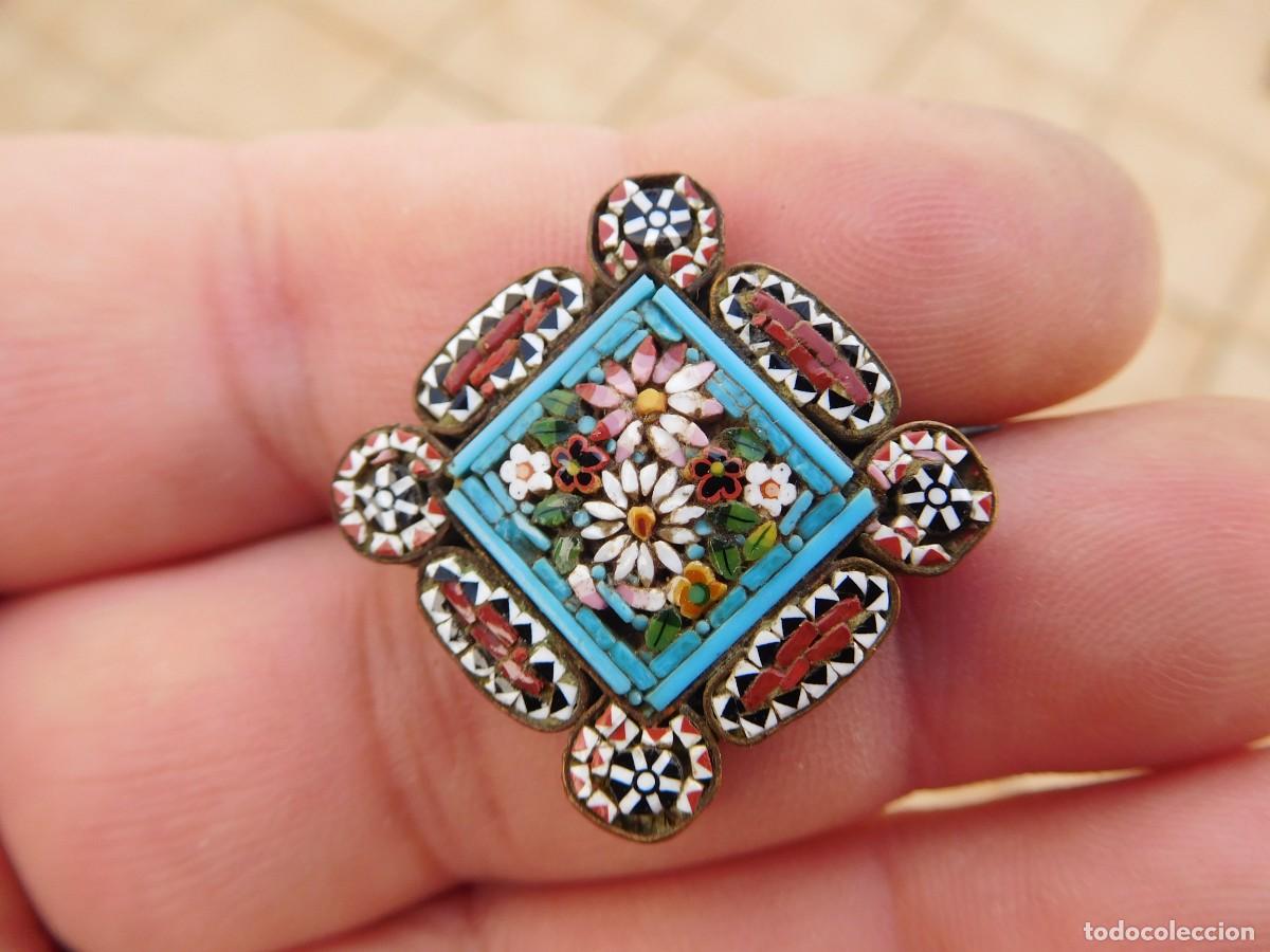 Joyeria: Broche antiguo con micro mosaico - Foto 2