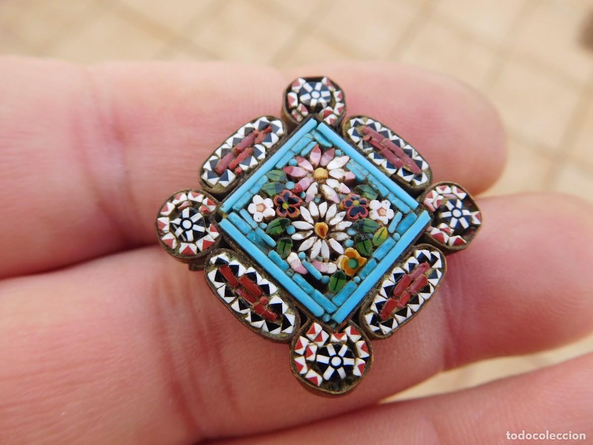 Joyeria: Broche antiguo con micro mosaico - Foto 4