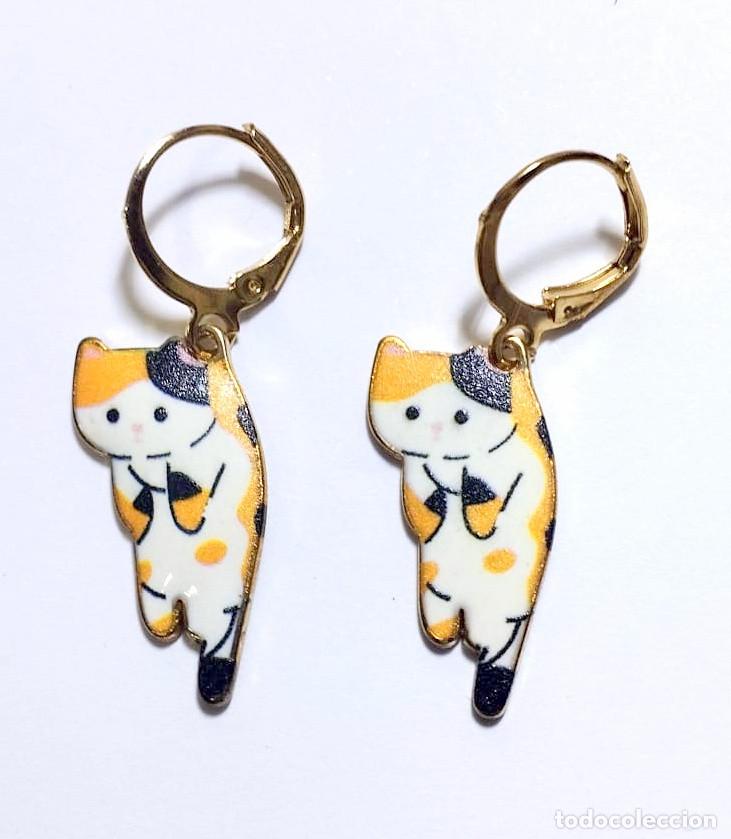 Joyeria: Pendientes gatitos color combinado, Nuevos - Foto 1