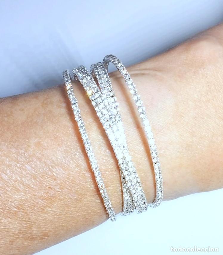 Joyeria: Brazalete color plata con cristal, Nuevo - Foto 3
