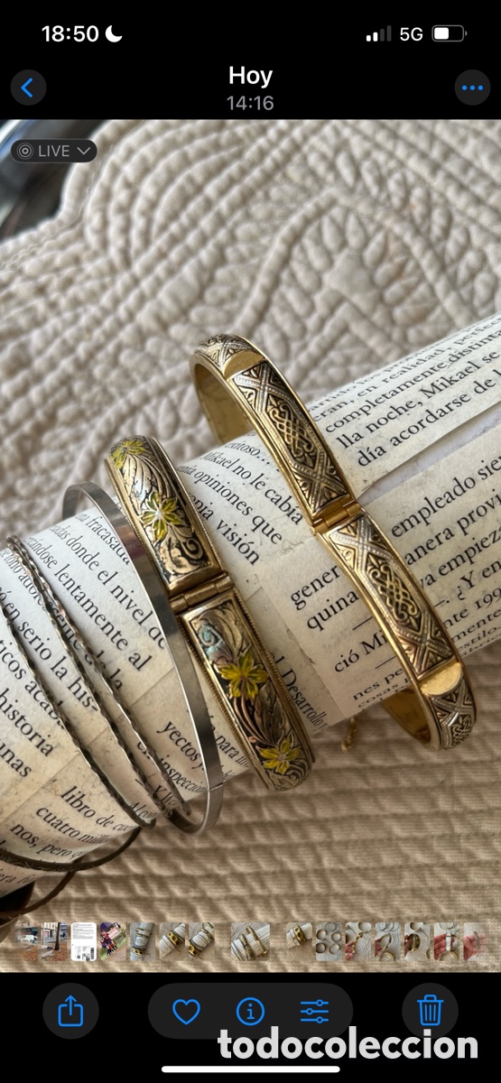Joyeria: Lote variado de pulseras oro de Toledo - Foto 12