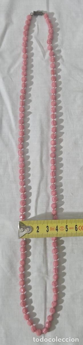 Joyeria: Collar de vidrio rosa, en forma de rosas - Foto 10