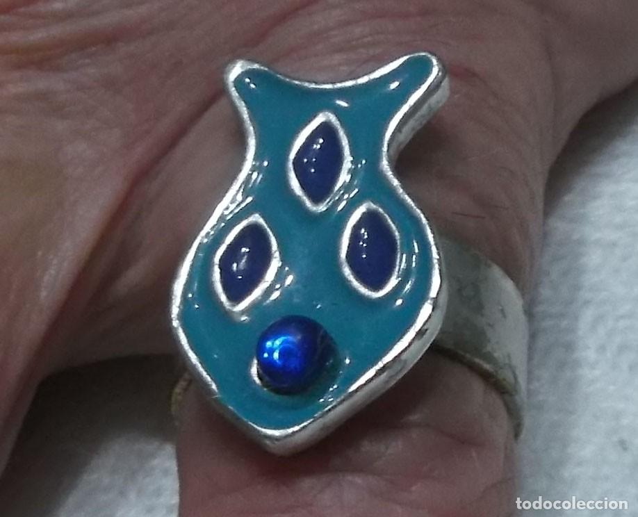 Joyeria: anillo plateado regulable con un pez - Foto 1