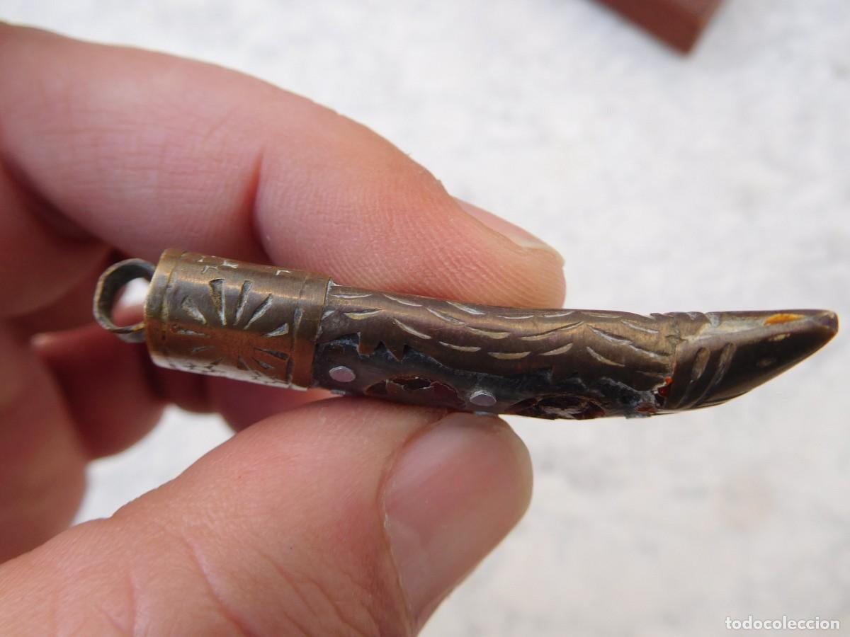 Joyeria: Colgante de bronce con forma de colmillo - Foto 6