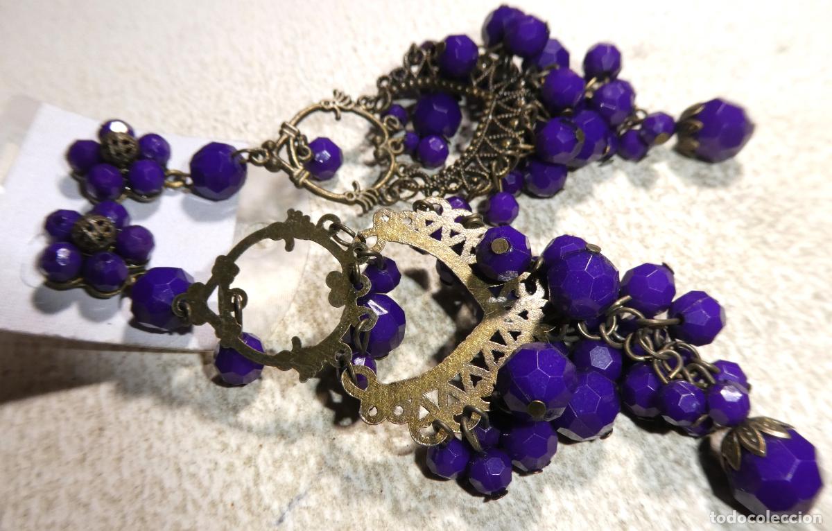 Joyeria: Conjunto de pendientes morados - Foto 2