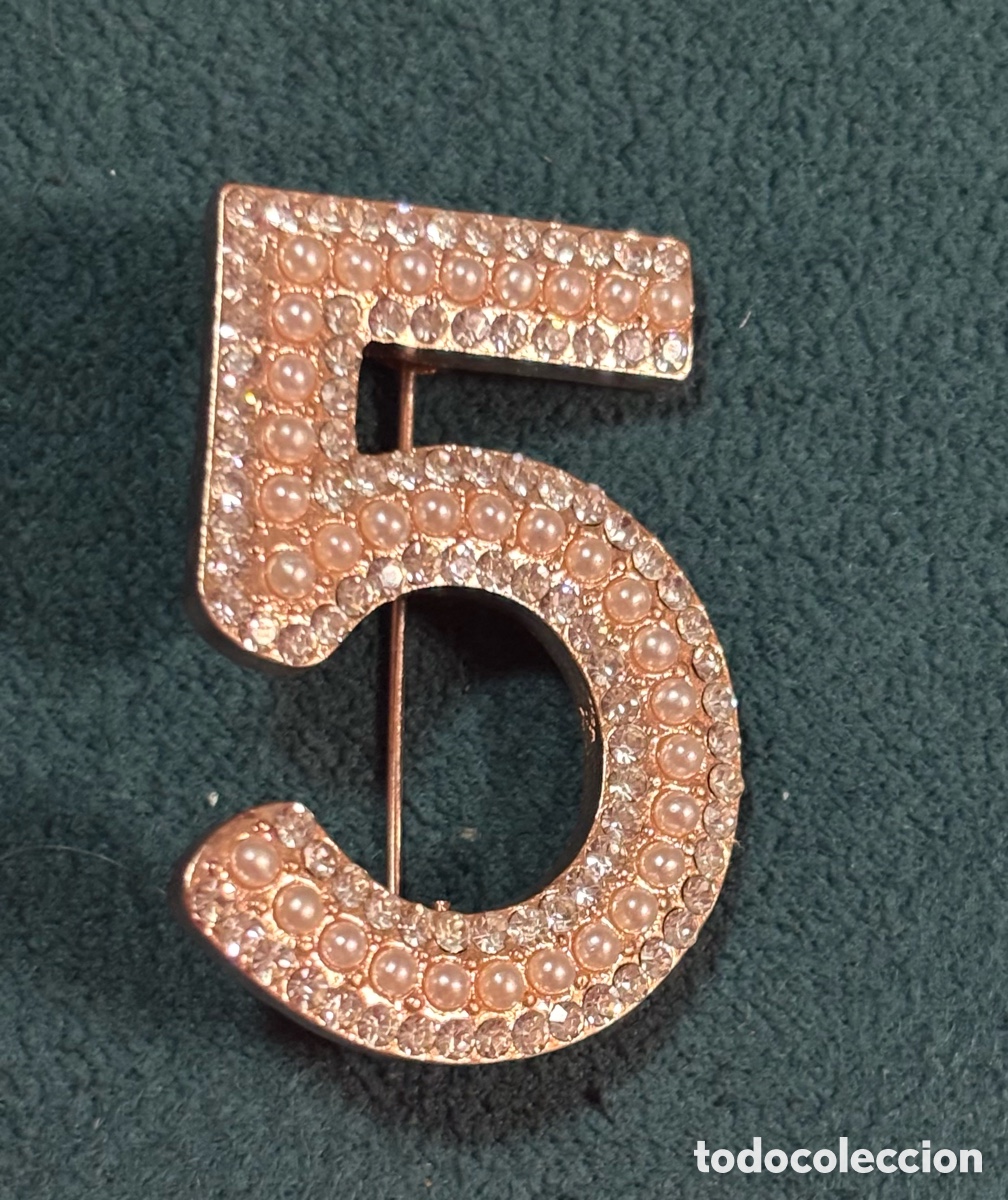 Joyeria: Broche 5 metal dorado strass - Foto 1