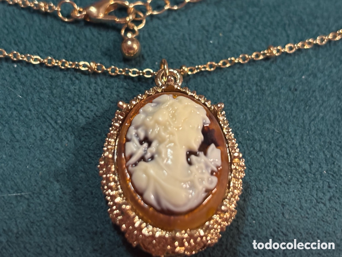Joyeria: Colgante camafeo con cadena dorada - Foto 1