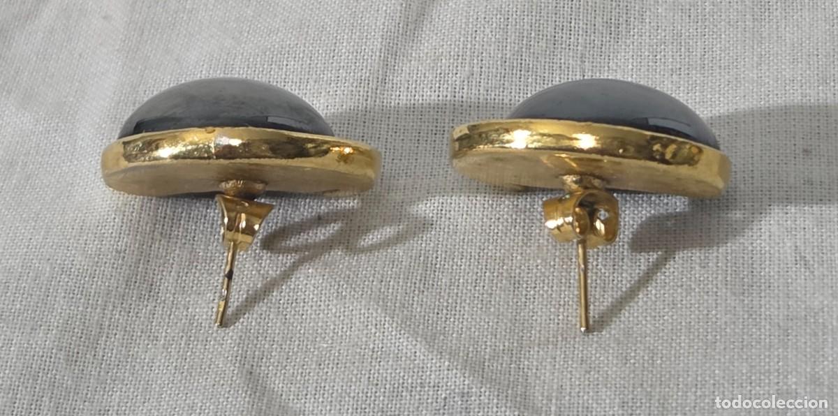 Joyeria: Pendientes de hematites con metal dorado - Foto 5