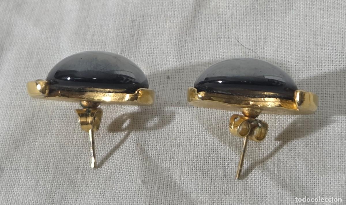Joyeria: Pendientes de hematites con metal dorado - Foto 7