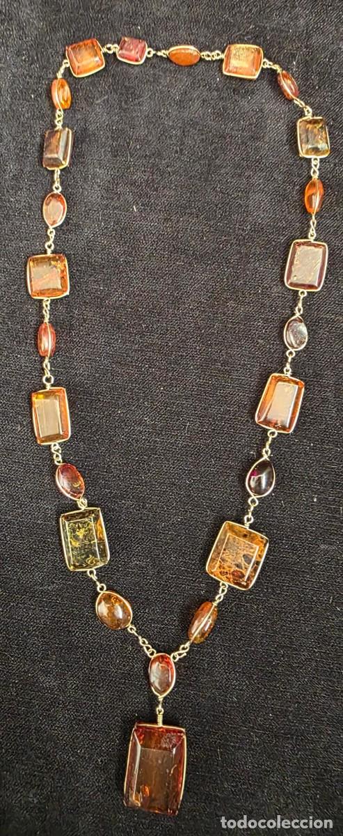 Joyeria: Collar Vintage 30cm Estilo &Aacute;mbar Geom&eacute;trico con Colgante Central Rectangular - Foto 1