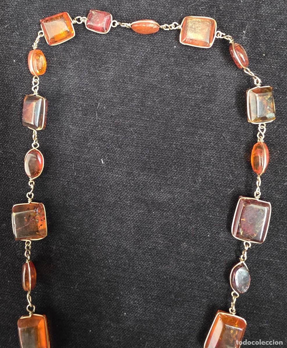 Joyeria: Collar Vintage 30cm Estilo &Aacute;mbar Geom&eacute;trico con Colgante Central Rectangular - Foto 3