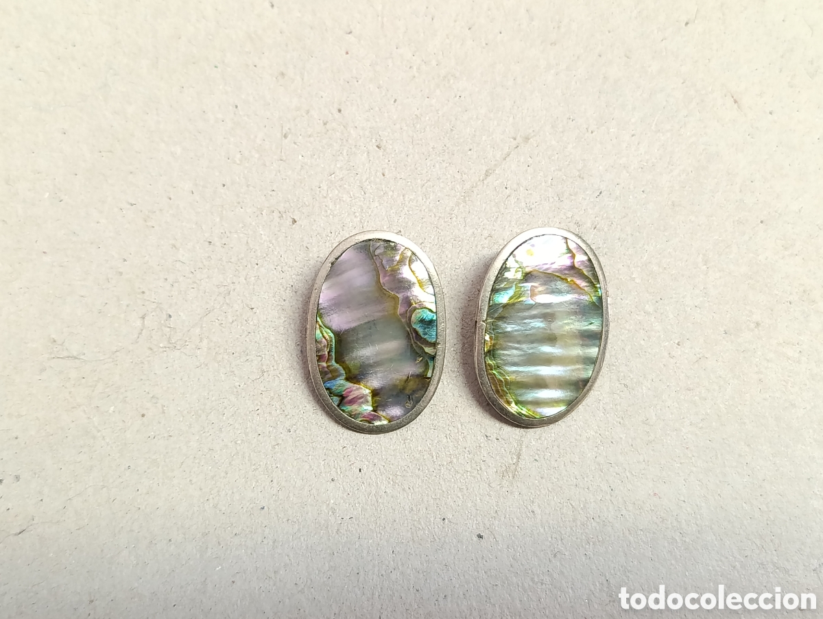 Joyeria: PENDIENTES DE NACAR Y METAL. - Foto 2