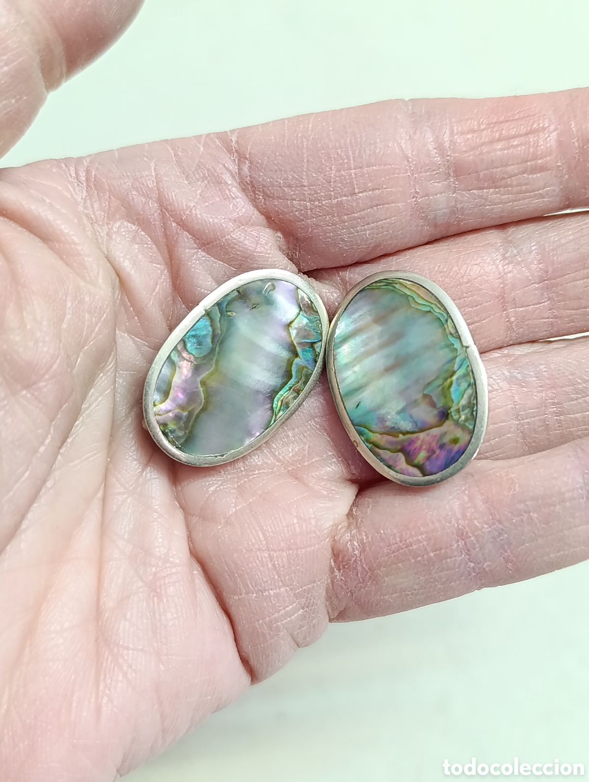 Joyeria: PENDIENTES DE NACAR Y METAL. - Foto 4