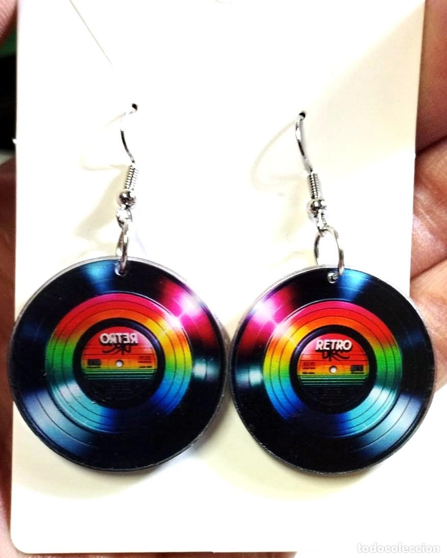 Joyeria: Pendientes retro Disco LP , Nuevos - Foto 1