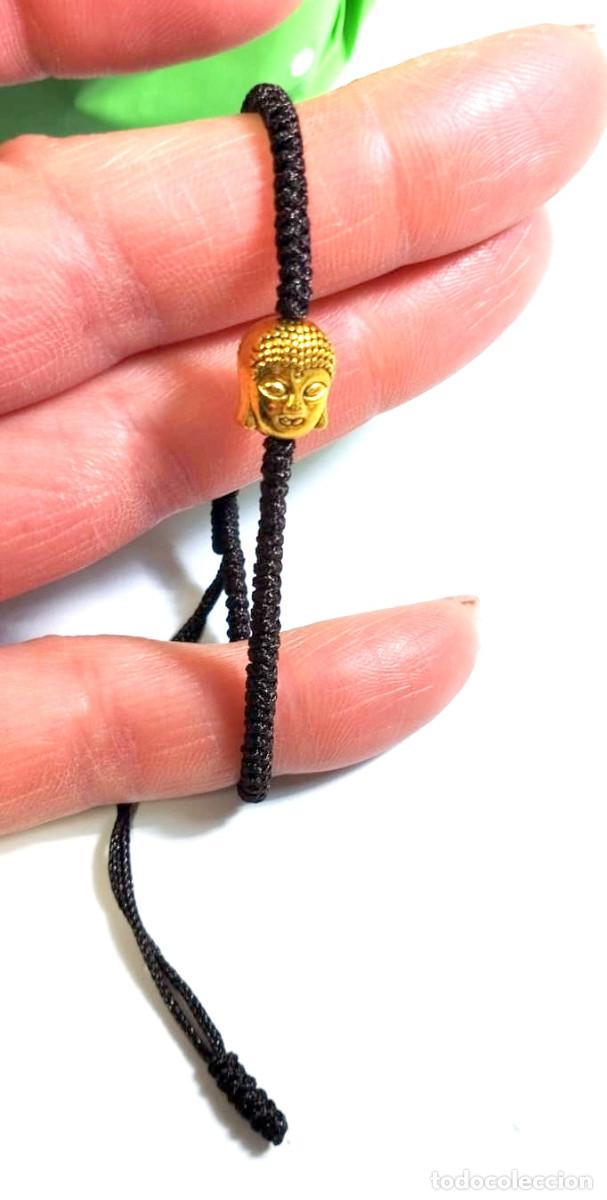 Joyeria: Pulsera marr&oacute;n con Buda dorado, talla ajustable, Nueva - Foto 1