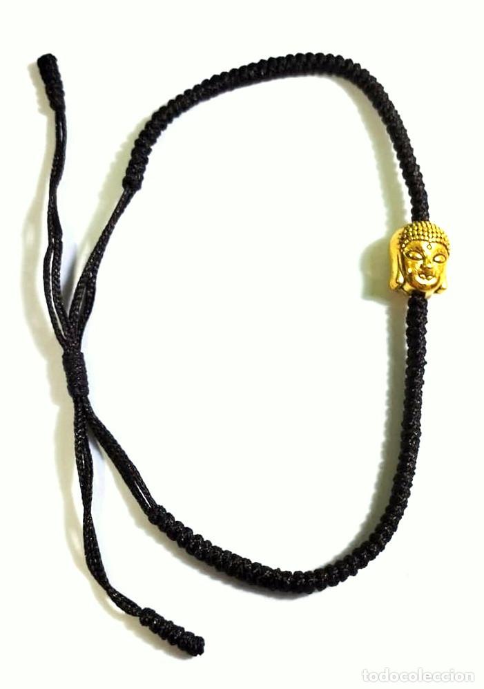 Joyeria: Pulsera marr&oacute;n con Buda dorado, talla ajustable, Nueva - Foto 3