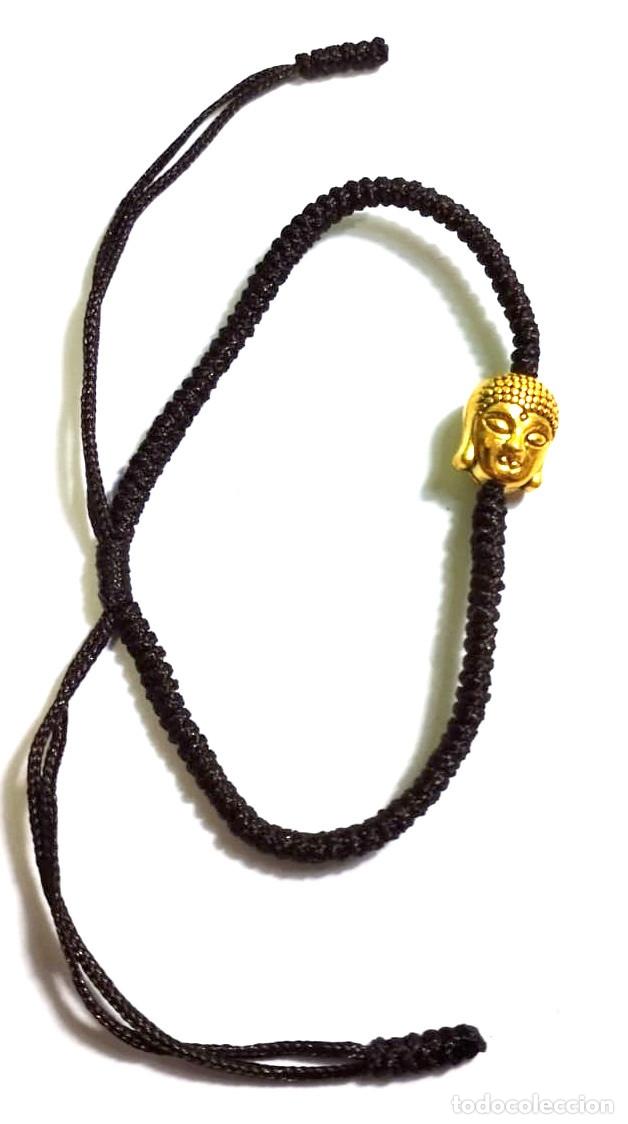 Joyeria: Pulsera marr&oacute;n con Buda dorado, talla ajustable, Nueva - Foto 4