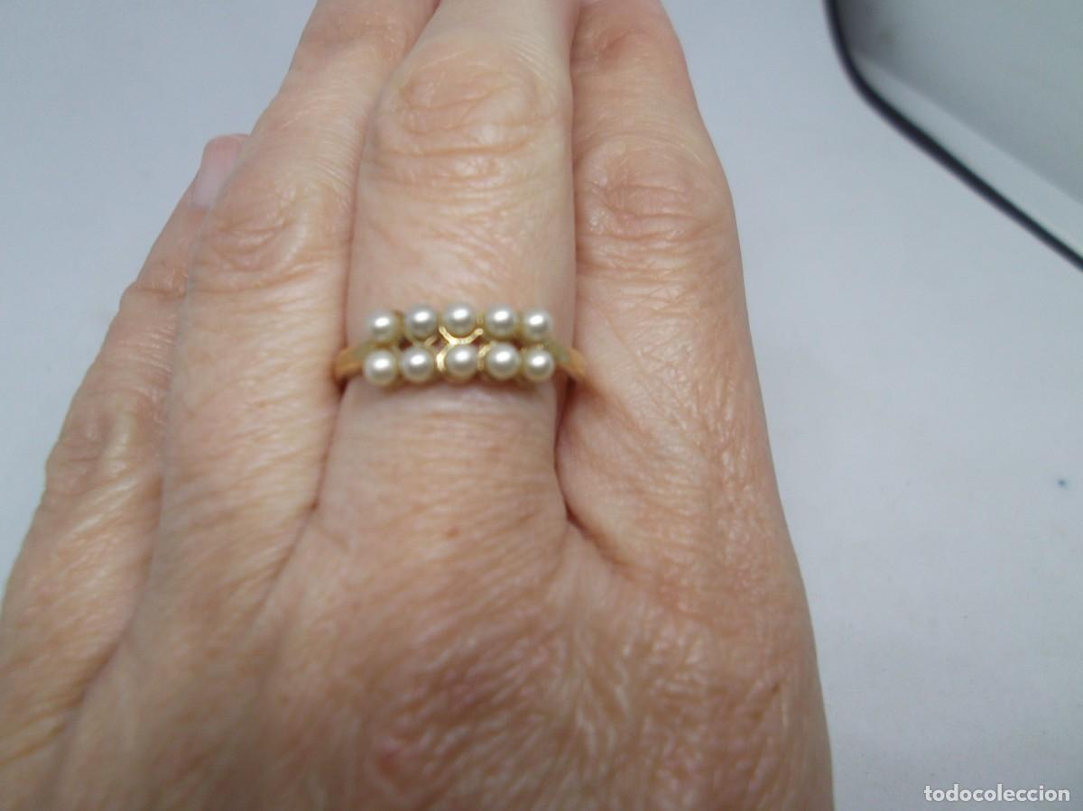 Joyeria: Anillo de bisuteria con perlas Majorica. - Foto 1