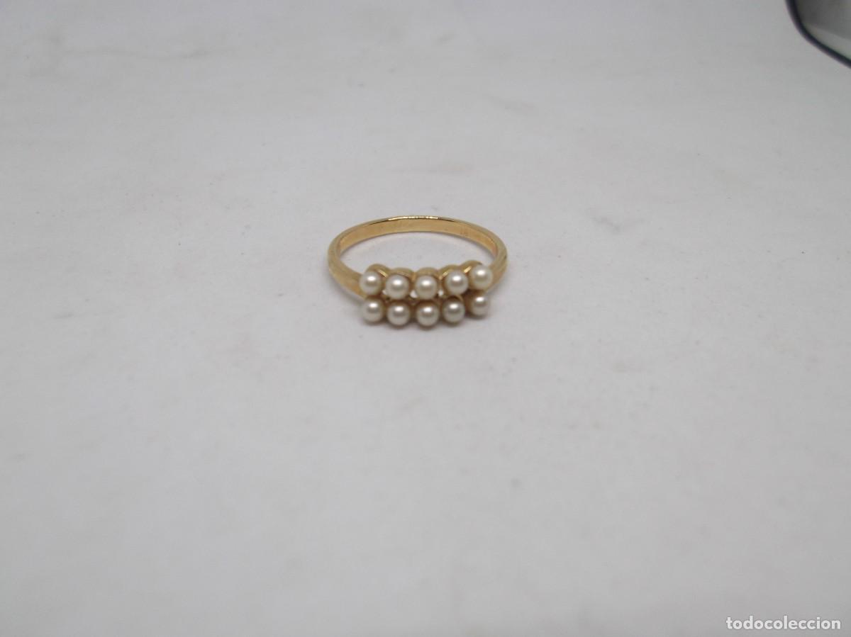 Joyeria: Anillo de bisuteria con perlas Majorica. - Foto 2