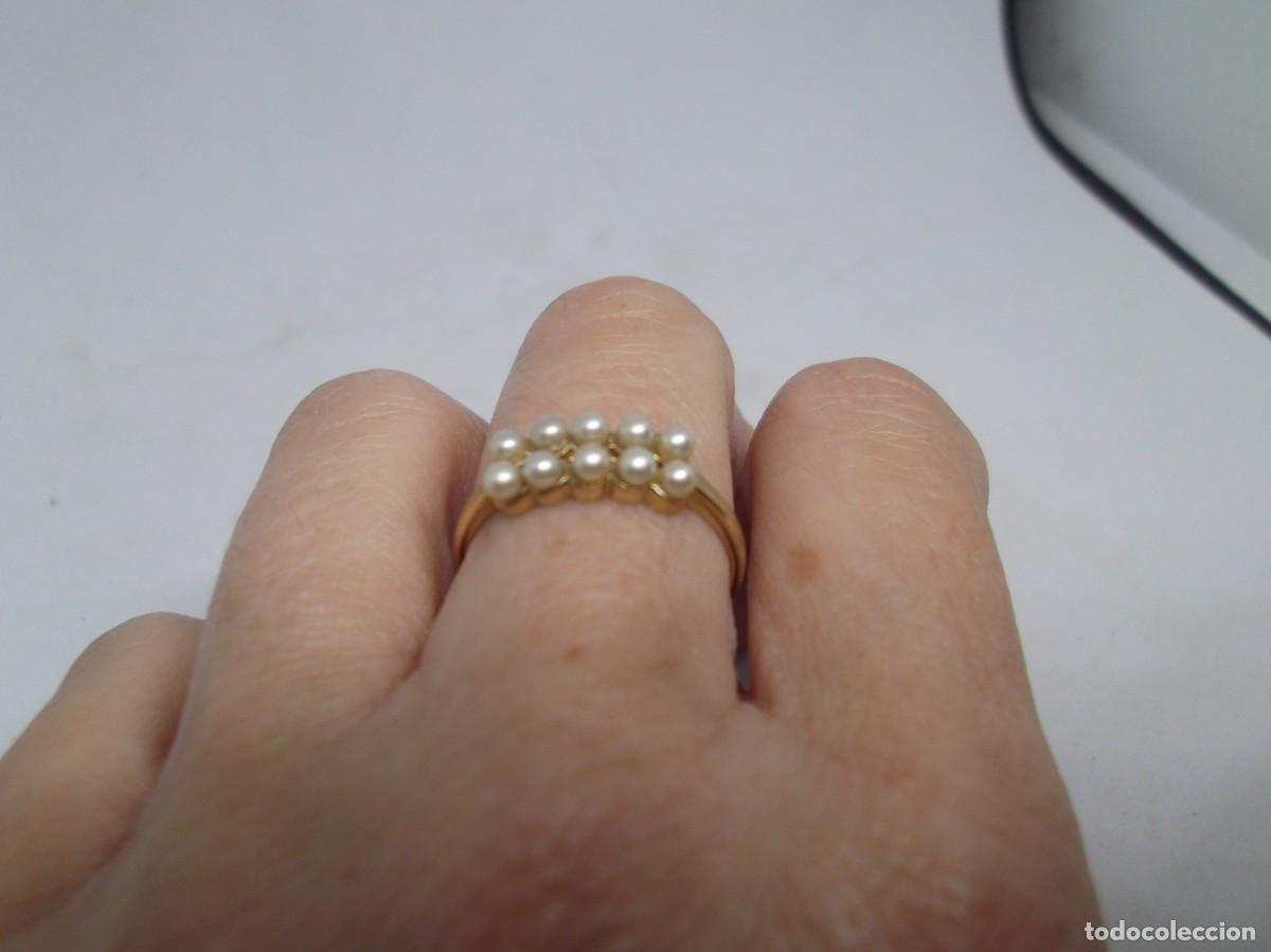 Joyeria: Anillo de bisuteria con perlas Majorica. - Foto 3