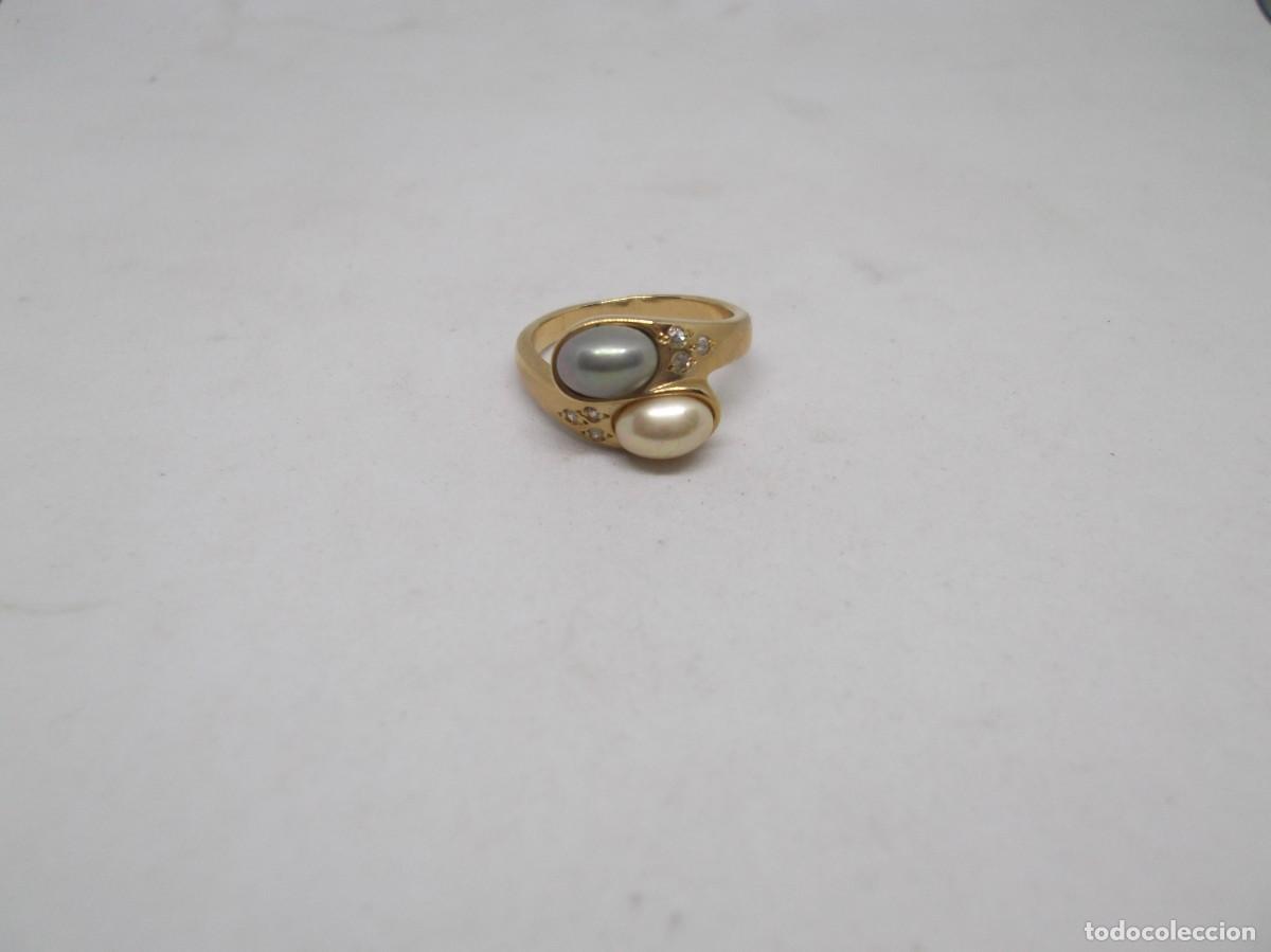 Joyeria: Anillo de bisuteria con perlas Majoricas. - Foto 2