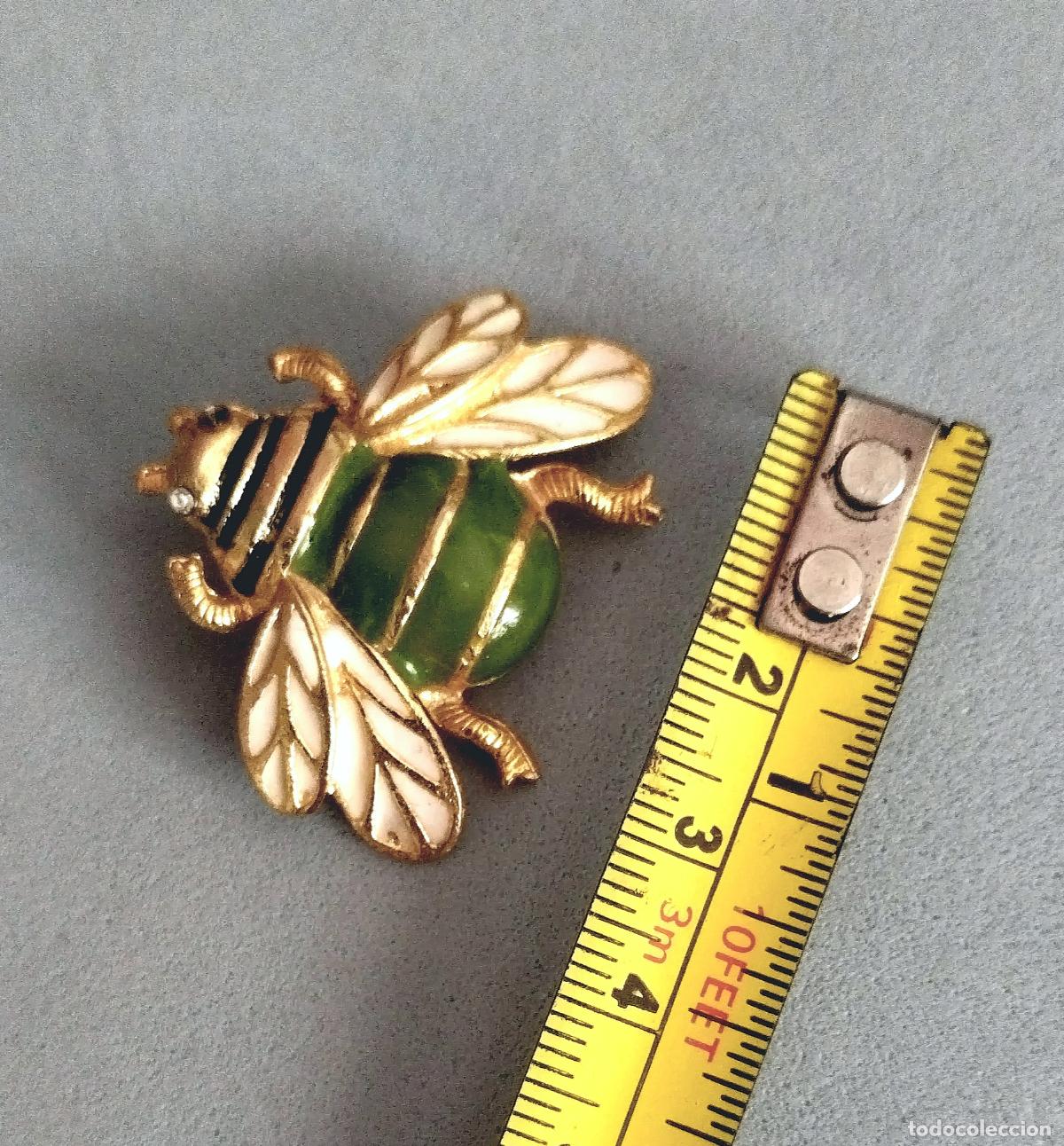 Joyeria: Broche dorado, insecto, abeja. - Foto 2