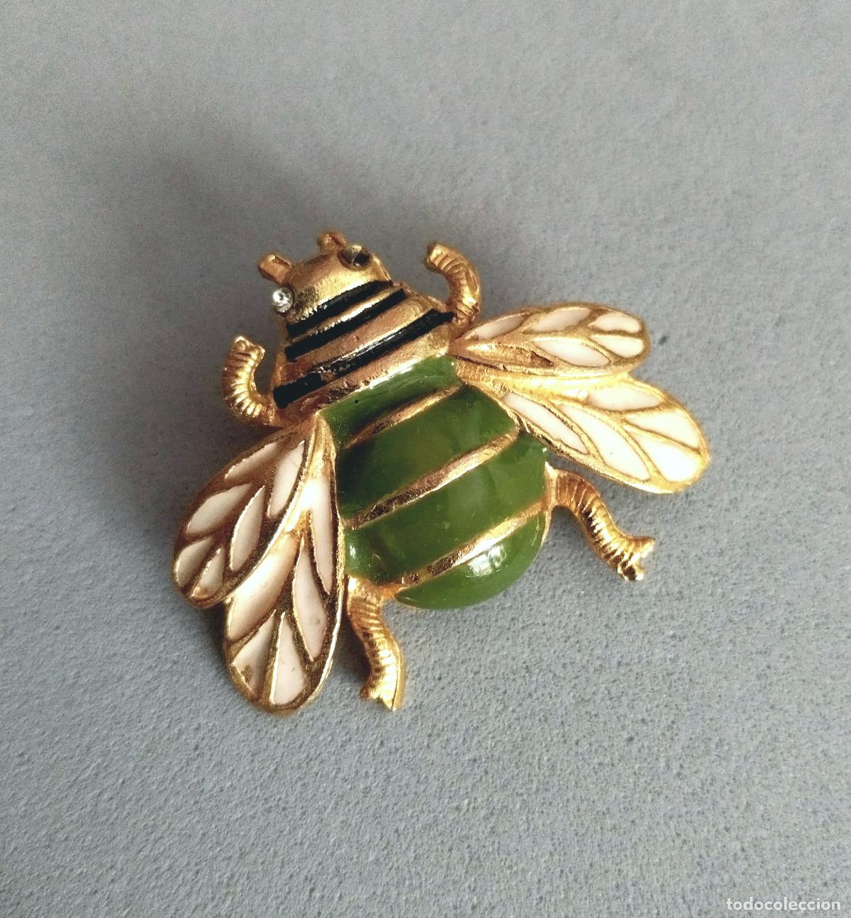 Joyeria: Broche dorado, insecto, abeja. - Foto 3