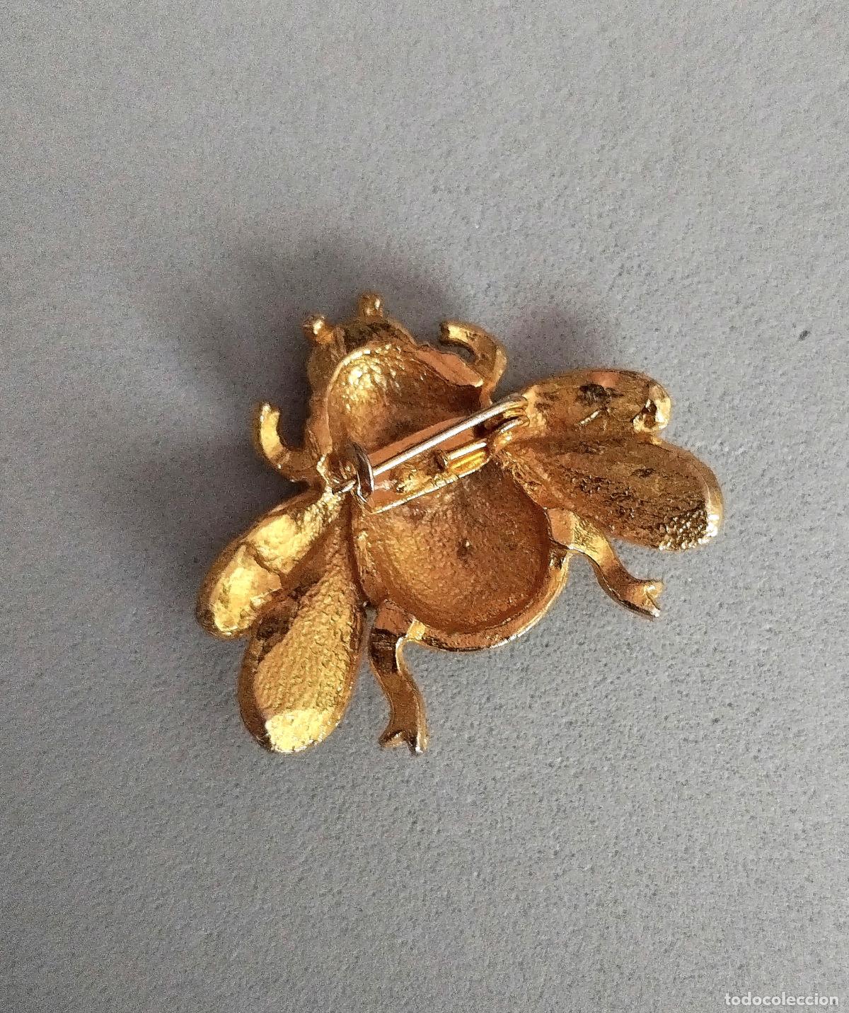 Joyeria: Broche dorado, insecto, abeja. - Foto 4