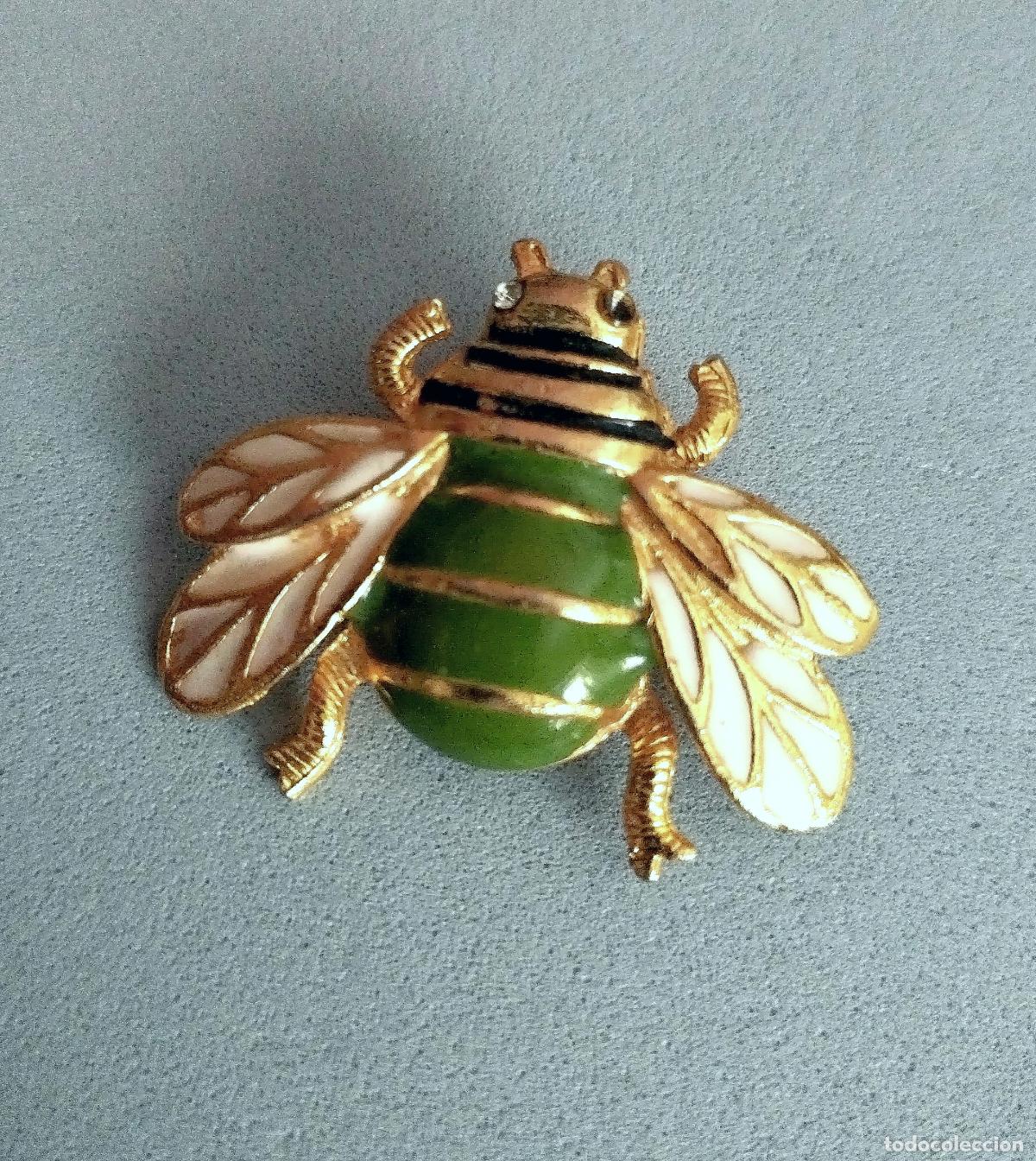 Joyeria: Broche dorado, insecto, abeja. - Foto 5
