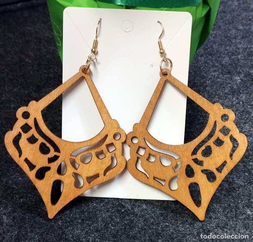 Joyeria: Pendientes Bohemios largos de madera, Nuevos - Foto 1