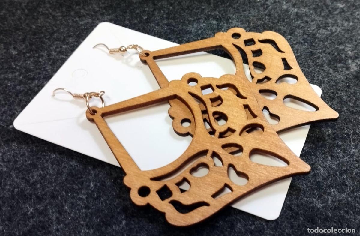 Joyeria: Pendientes Bohemios largos de madera, Nuevos - Foto 2
