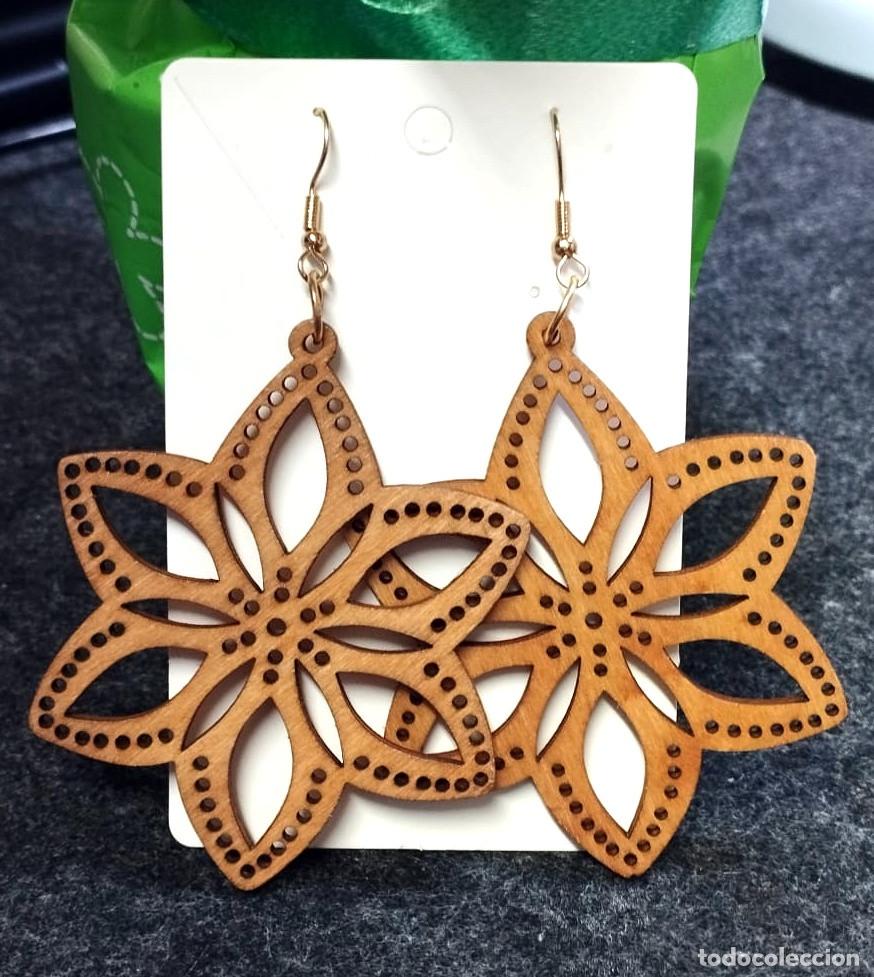 Joyeria: Pendientes Bohemios largos de madera, Nuevos - Foto 1