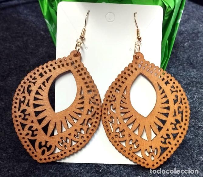Joyeria: Pendientes Bohemios largos de madera, Nuevos - Foto 2