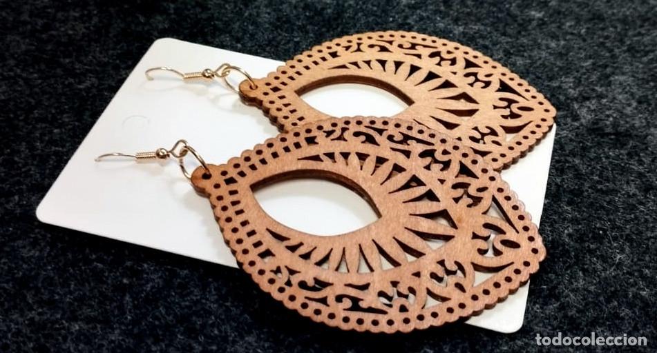 Joyeria: Pendientes Bohemios largos de madera, Nuevos - Foto 3