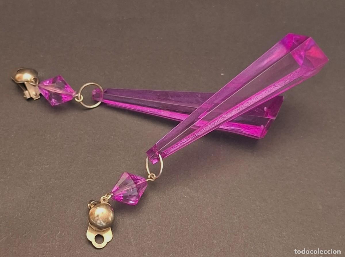 Joyeria: PAREJA DE PENDIENTES LARGOS EN FORMA DE PIRAMIDE HEXAGONAL - Foto 1