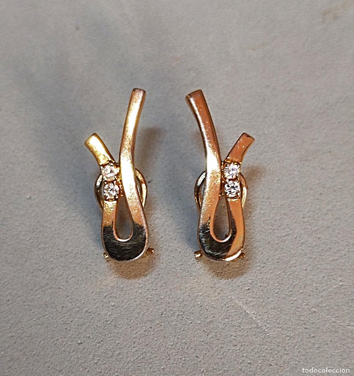 Joyeria: Pendientes bisuter&iacute;a, cierre de omega.