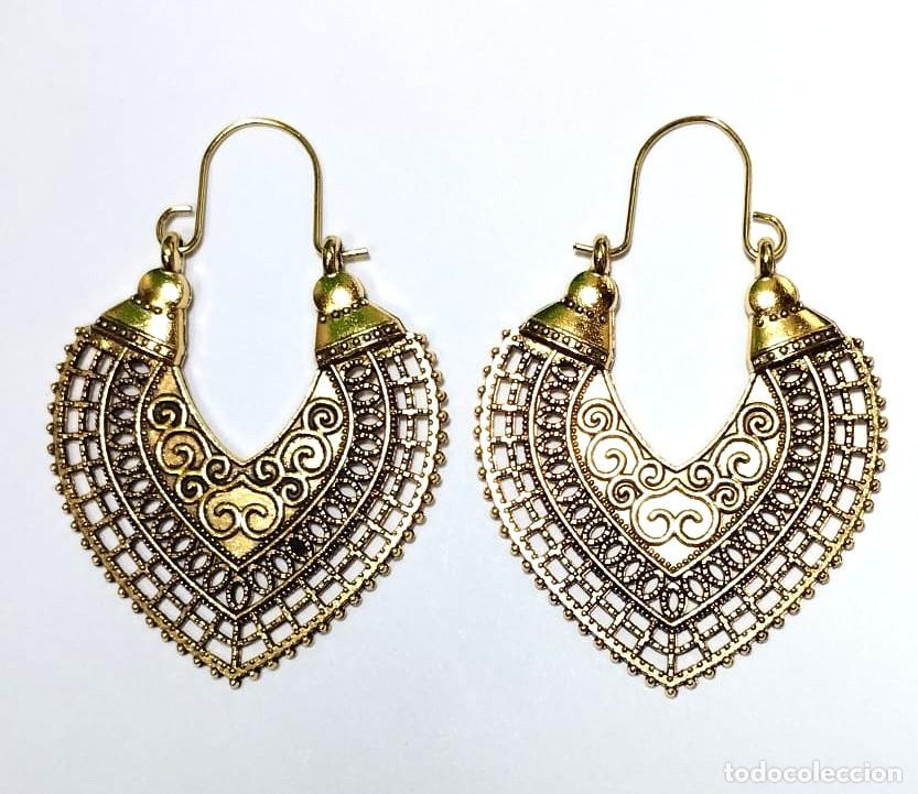 Joyeria: Pendientes Bohemios color oro, Nuevo - Foto 2