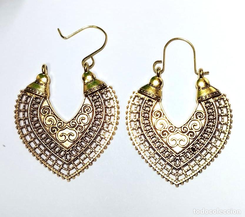 Joyeria: Pendientes Bohemios color oro, Nuevo - Foto 3