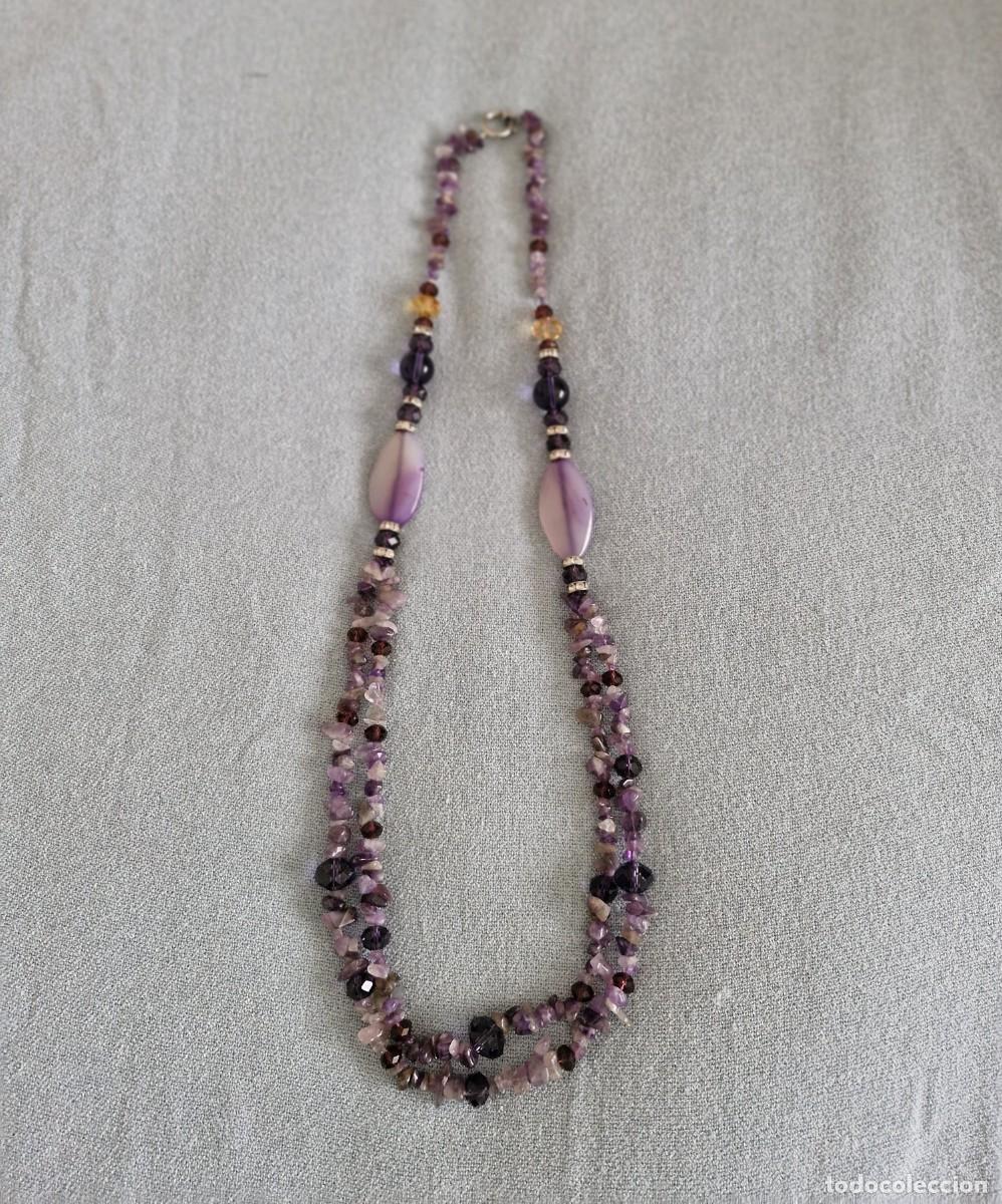 Joyeria: Collar vintage piedras color violeta