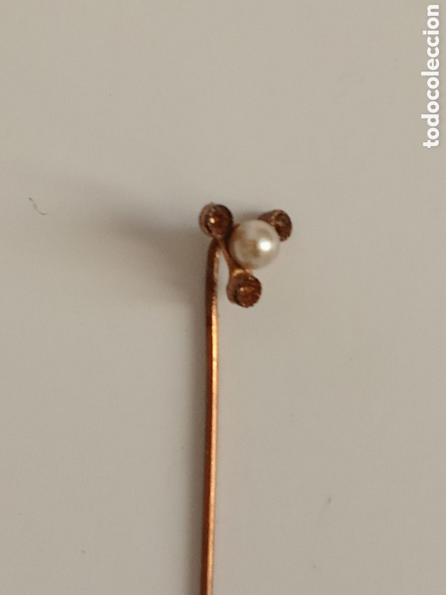 Joyeria: Alfiler de /Corbata/Solapa/Cuello/Pelo , ART DECO ;sin uso, Chapado oro 14 quil.