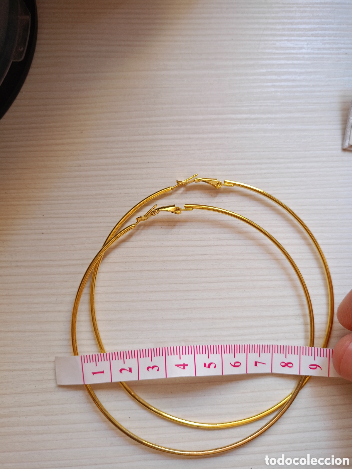 Joyeria: Pendientes aros grandes dorados - Foto 2