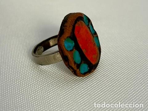 Jewelry: ANILLO DE BISUTERIA VINTAGE DE CER&Aacute;MICA ESMALTADA